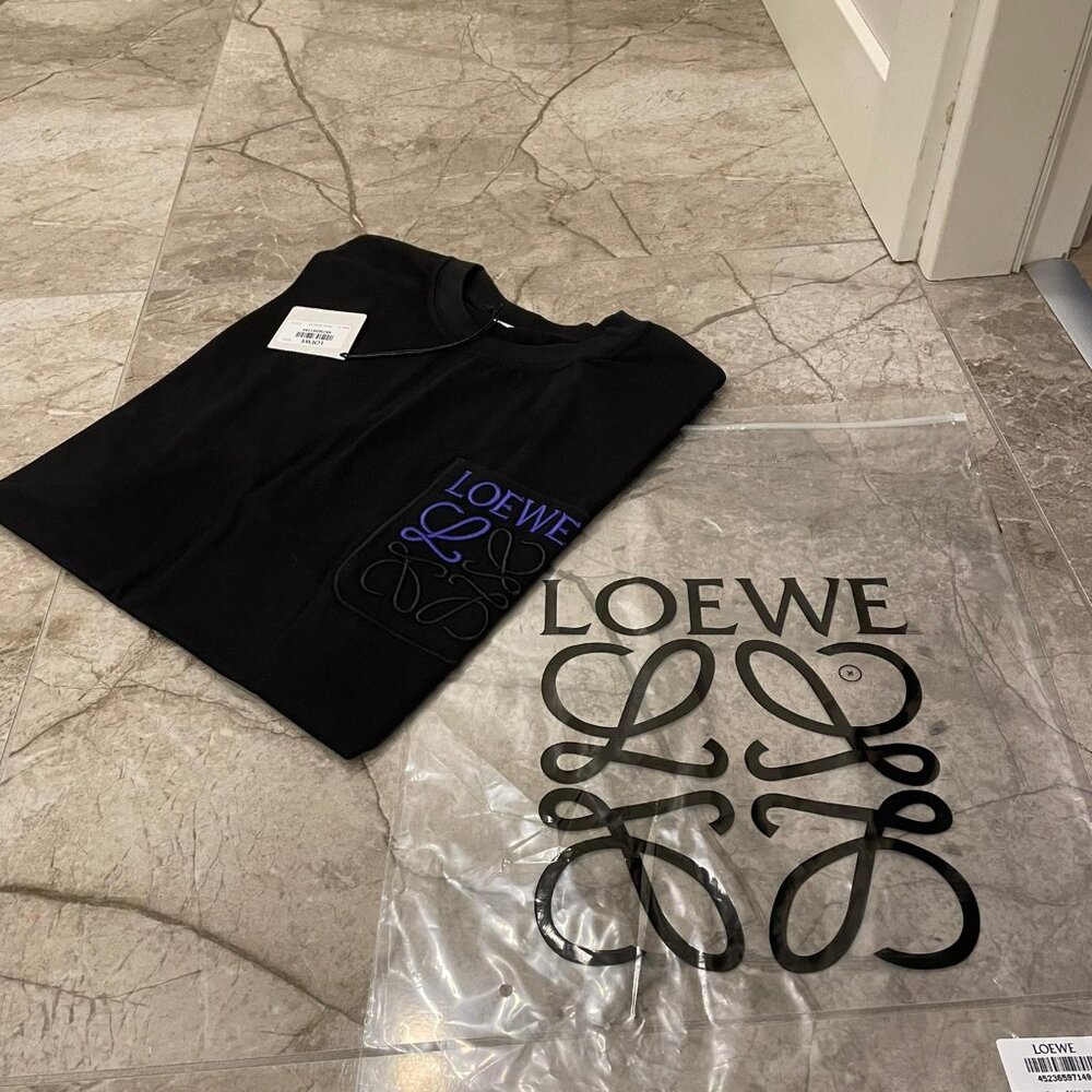 Nwt Loewe Men Black Pocket T-Shirt